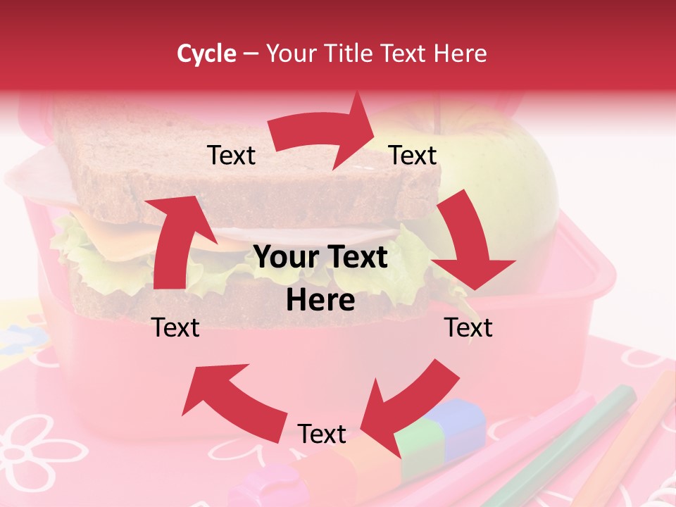Pencils Lettuce School PowerPoint Template