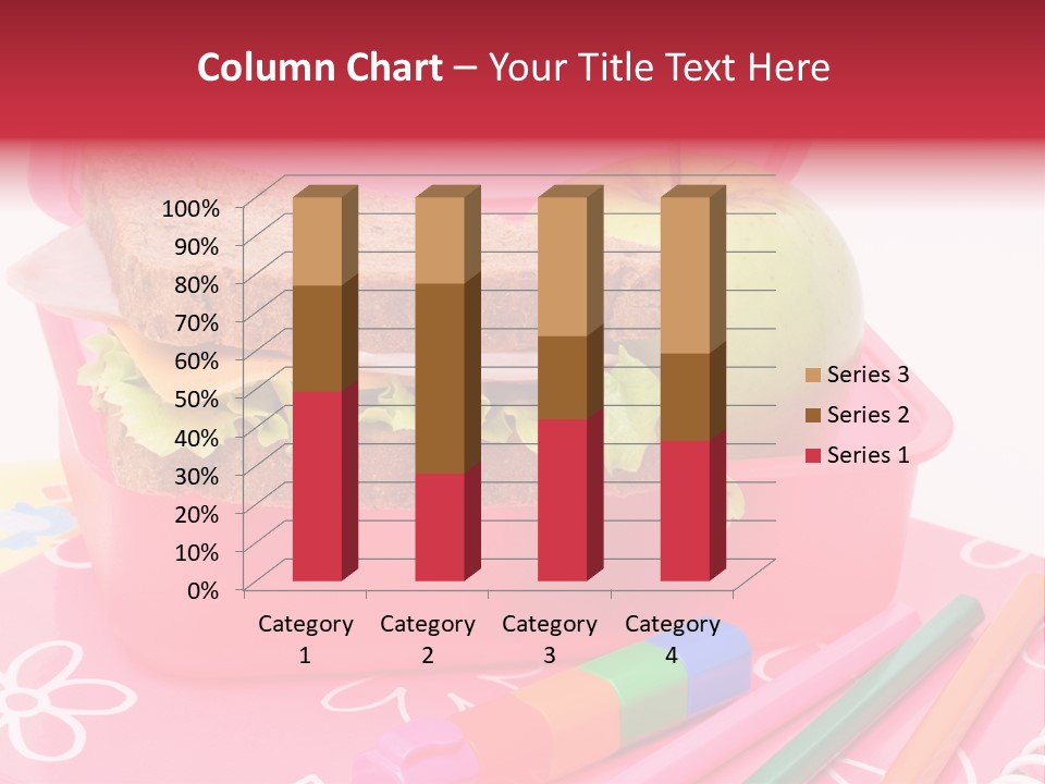 Pencils Lettuce School PowerPoint Template