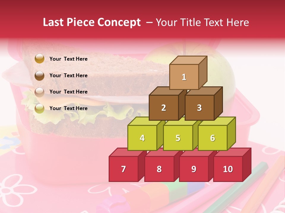 Pencils Lettuce School PowerPoint Template