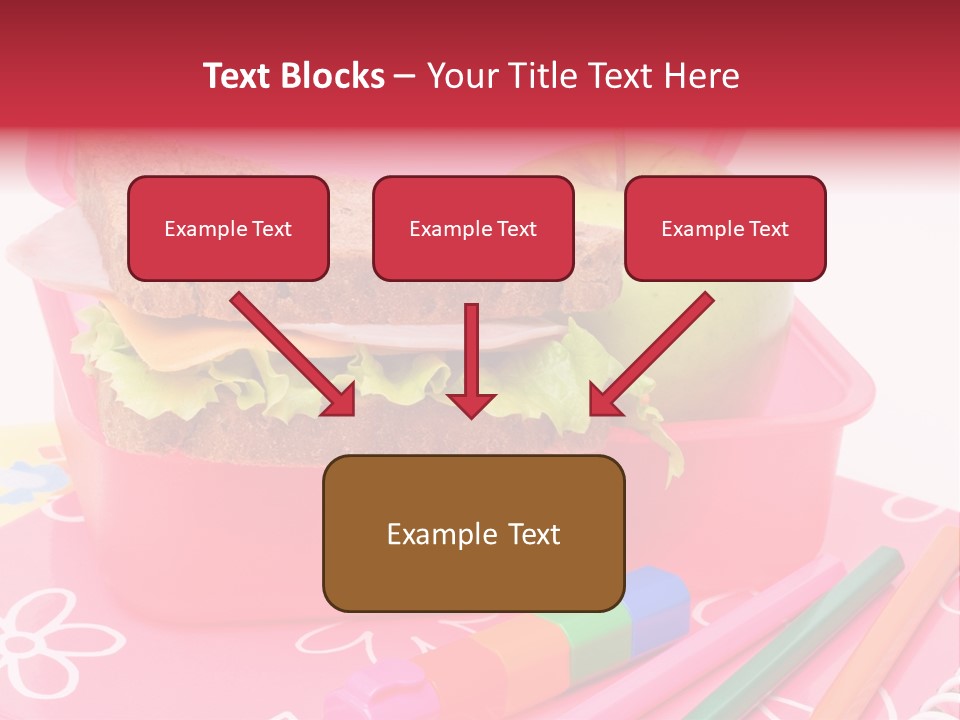 Pencils Lettuce School PowerPoint Template