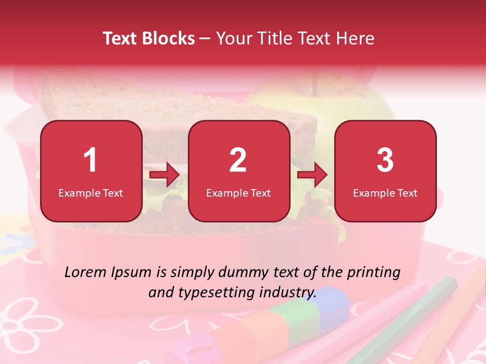 Pencils Lettuce School PowerPoint Template