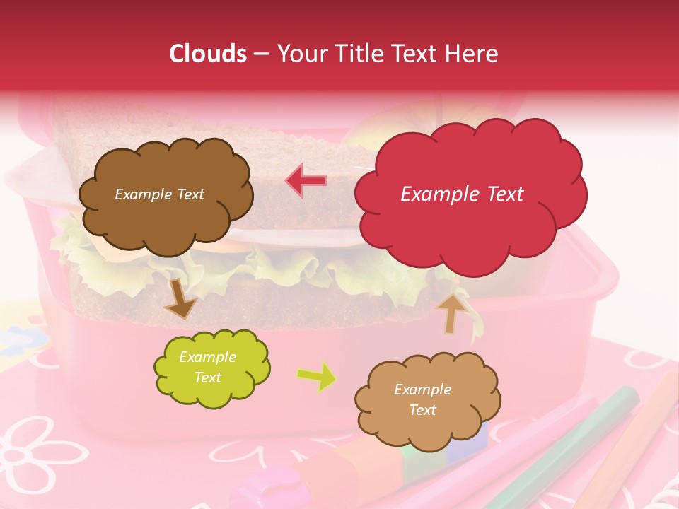 Pencils Lettuce School PowerPoint Template