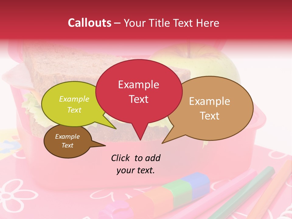 Pencils Lettuce School PowerPoint Template