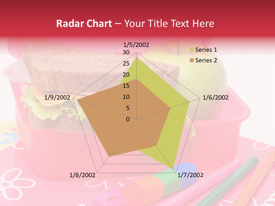 Pencils Lettuce School PowerPoint Template