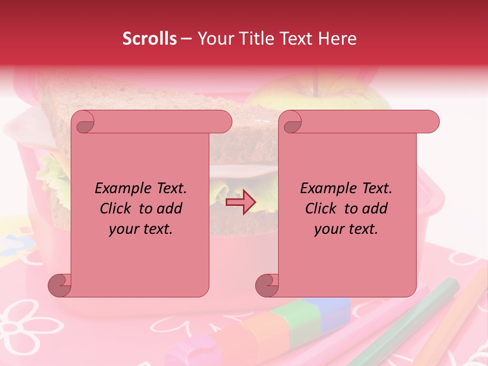 Pencils Lettuce School PowerPoint Template