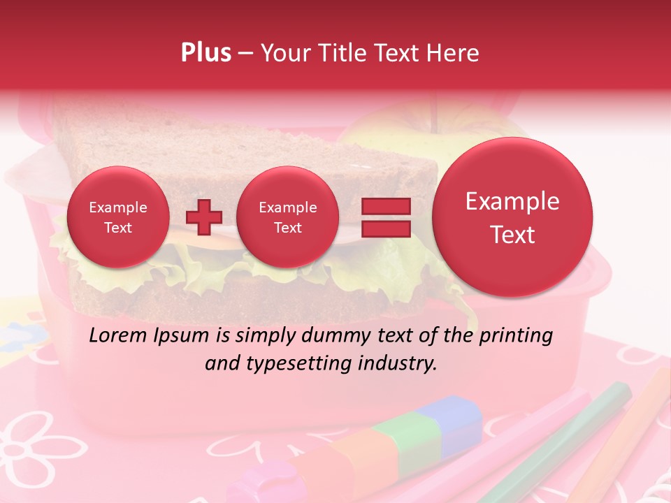 Pencils Lettuce School PowerPoint Template
