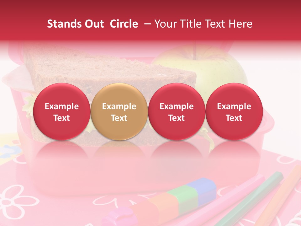 Pencils Lettuce School PowerPoint Template