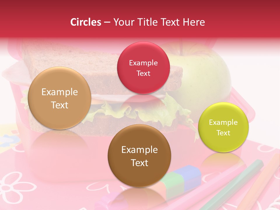 Pencils Lettuce School PowerPoint Template