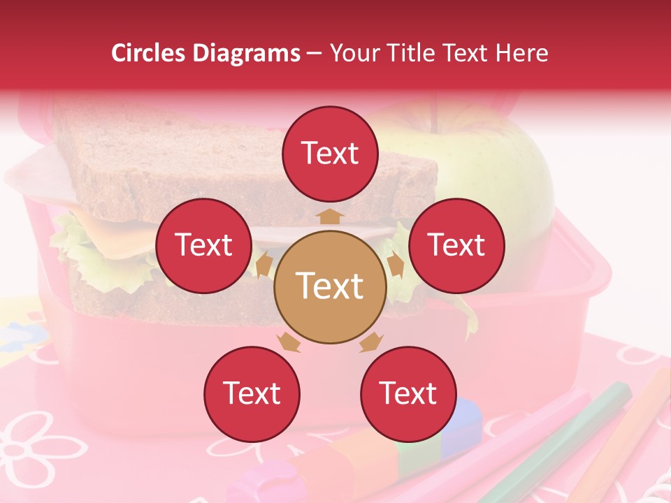 Pencils Lettuce School PowerPoint Template