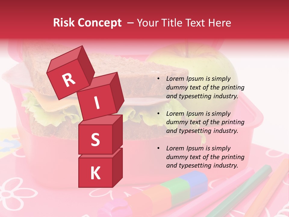 Pencils Lettuce School PowerPoint Template