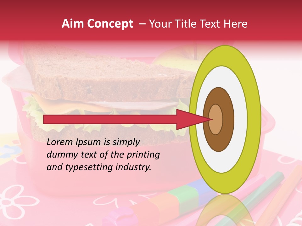 Pencils Lettuce School PowerPoint Template