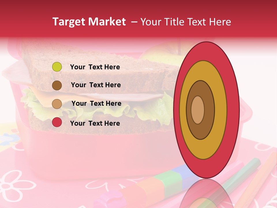 Pencils Lettuce School PowerPoint Template