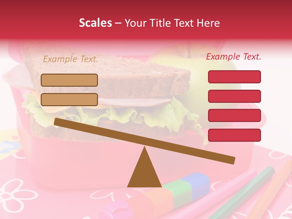 Pencils Lettuce School PowerPoint Template