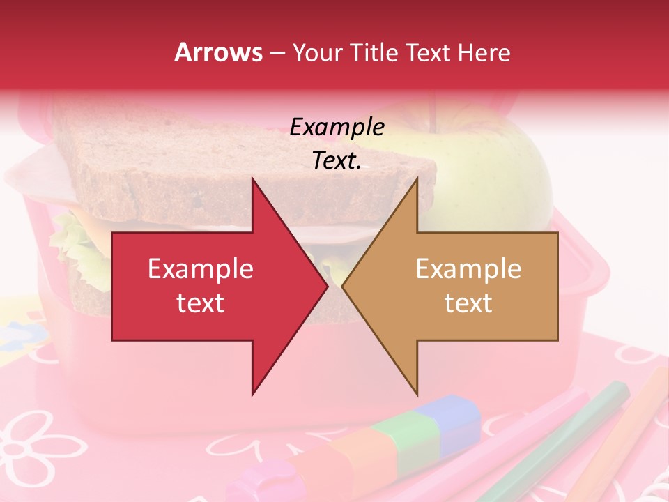 Pencils Lettuce School PowerPoint Template