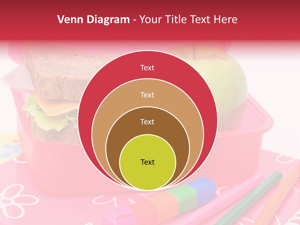 Pencils Lettuce School PowerPoint Template