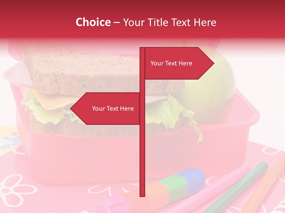 Pencils Lettuce School PowerPoint Template