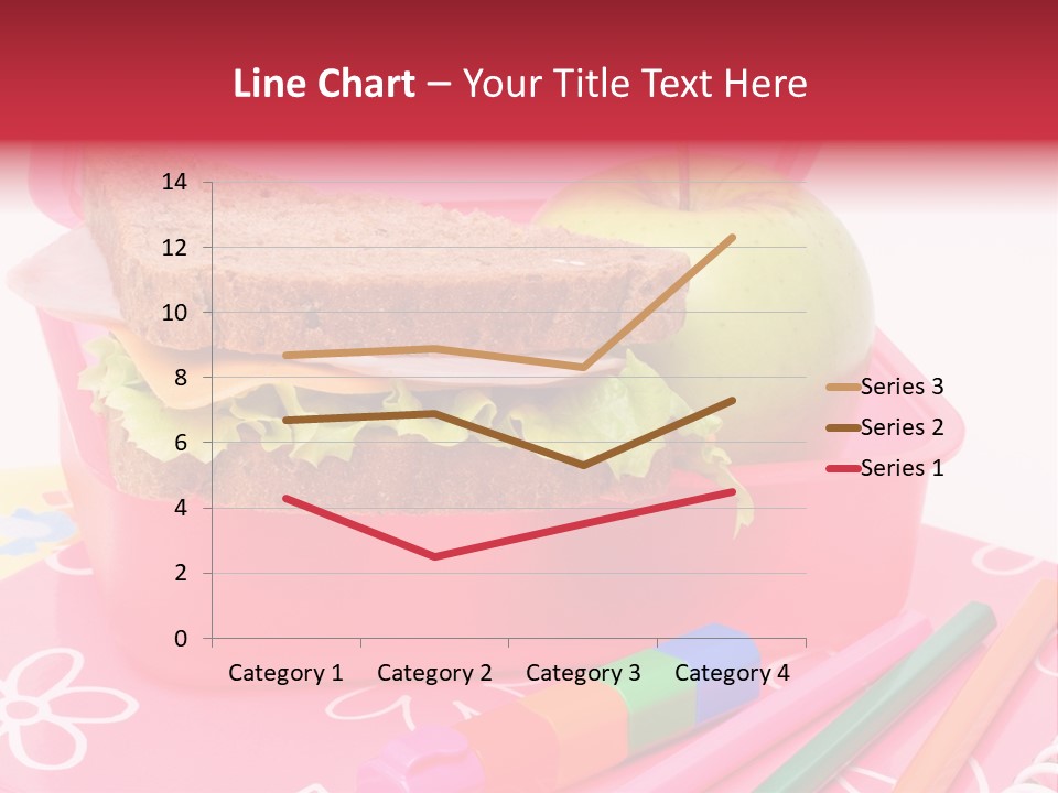 Pencils Lettuce School PowerPoint Template