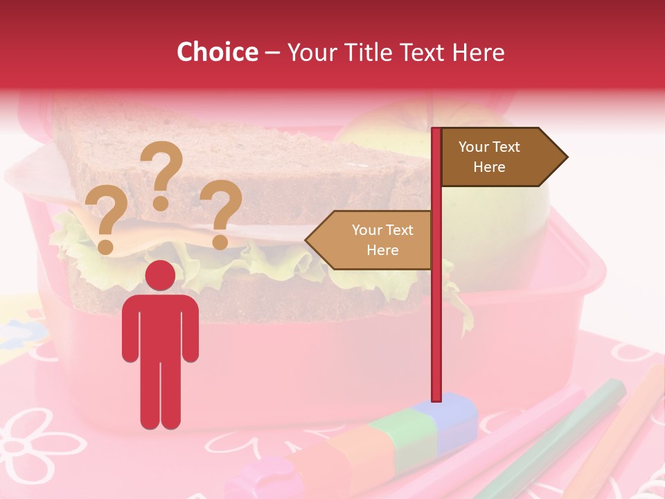 Pencils Lettuce School PowerPoint Template