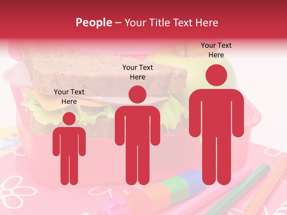 Pencils Lettuce School PowerPoint Template