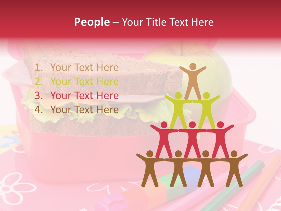 Pencils Lettuce School PowerPoint Template