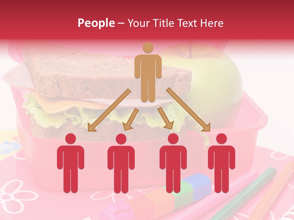 Pencils Lettuce School PowerPoint Template