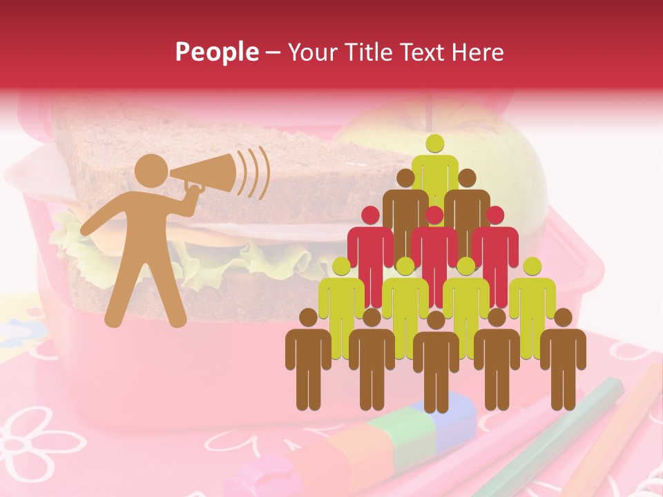 Pencils Lettuce School PowerPoint Template