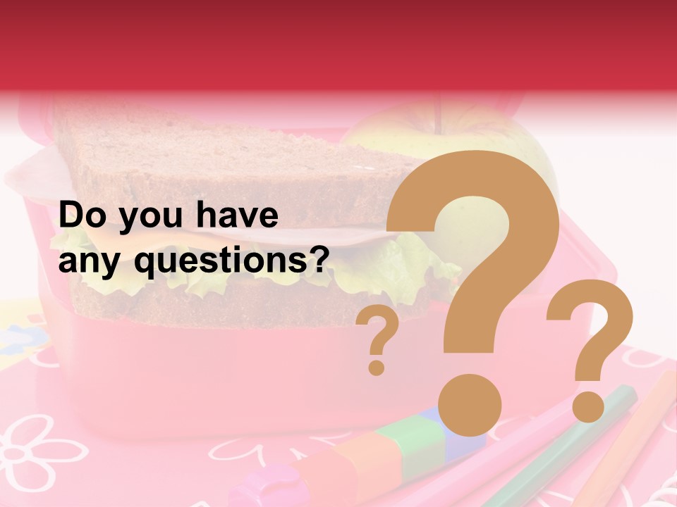 Pencils Lettuce School PowerPoint Template