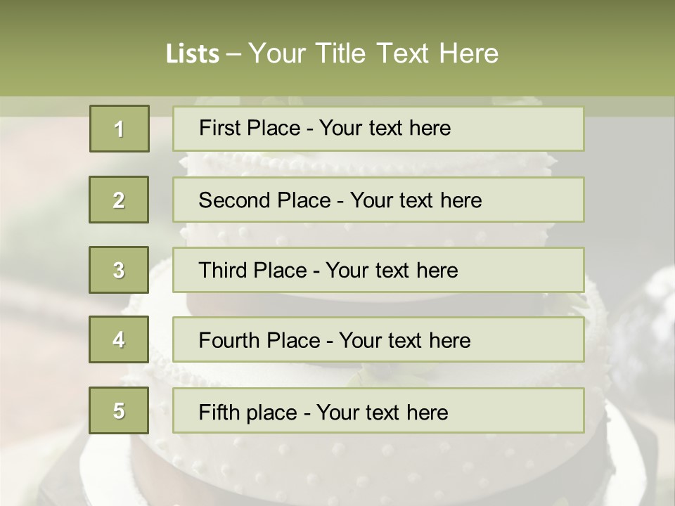 Decor Nuptial Food PowerPoint Template