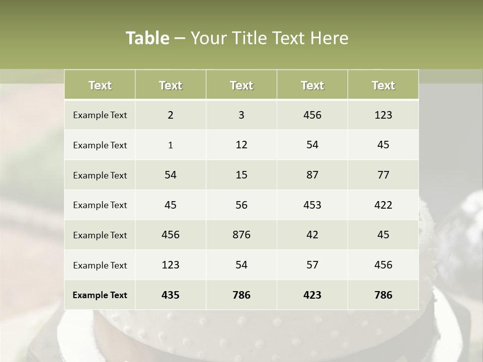 Decor Nuptial Food PowerPoint Template