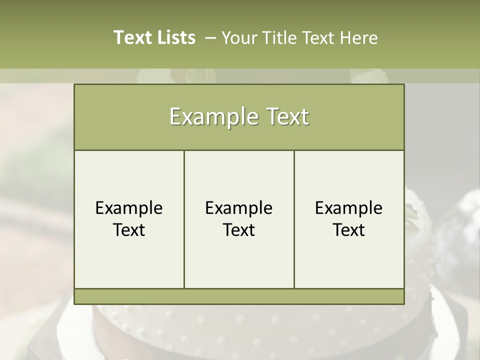 Decor Nuptial Food PowerPoint Template