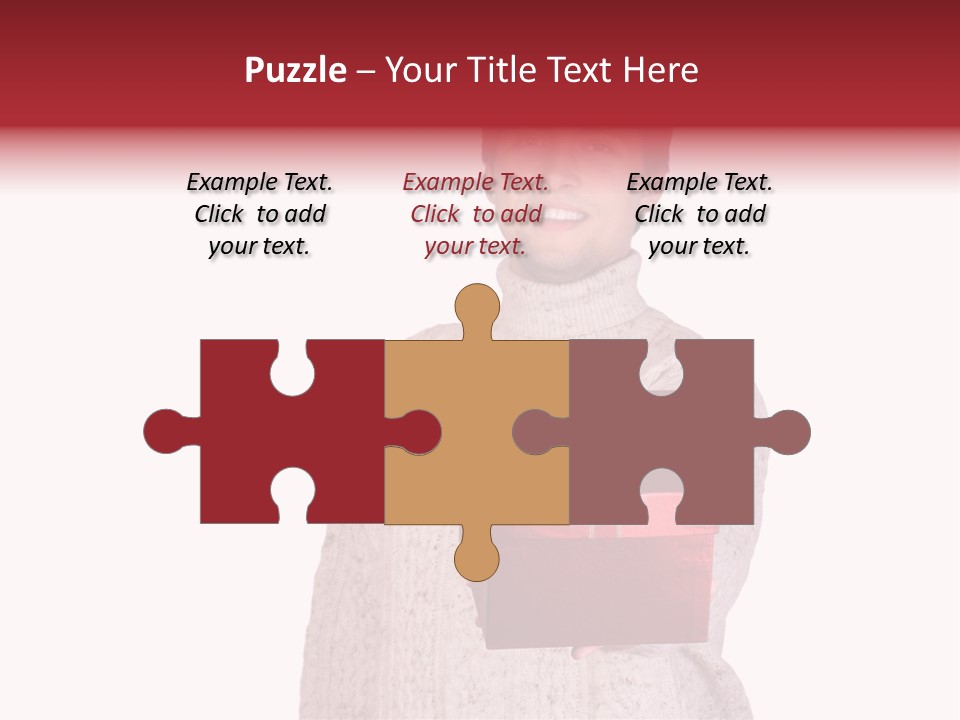 Men White Gift PowerPoint Template