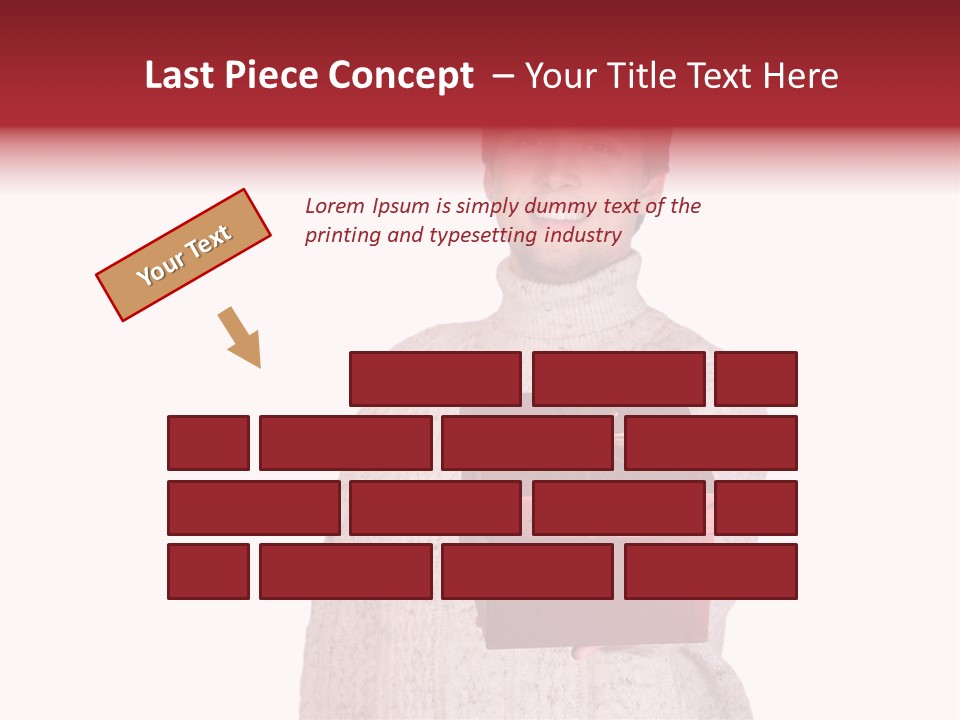 Men White Gift PowerPoint Template