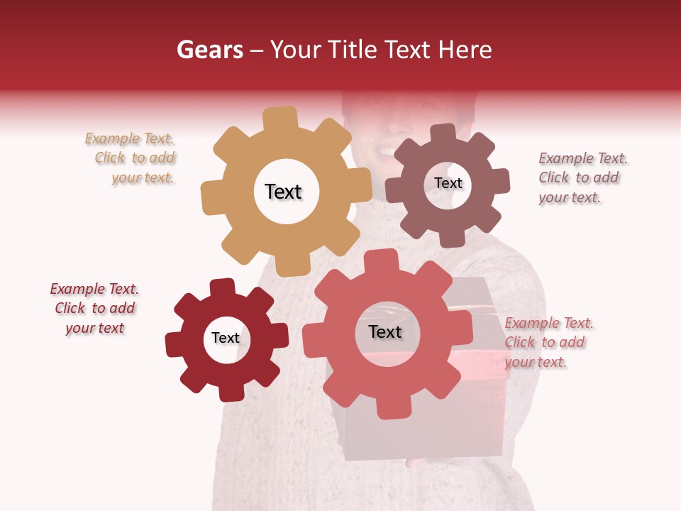 Men White Gift PowerPoint Template