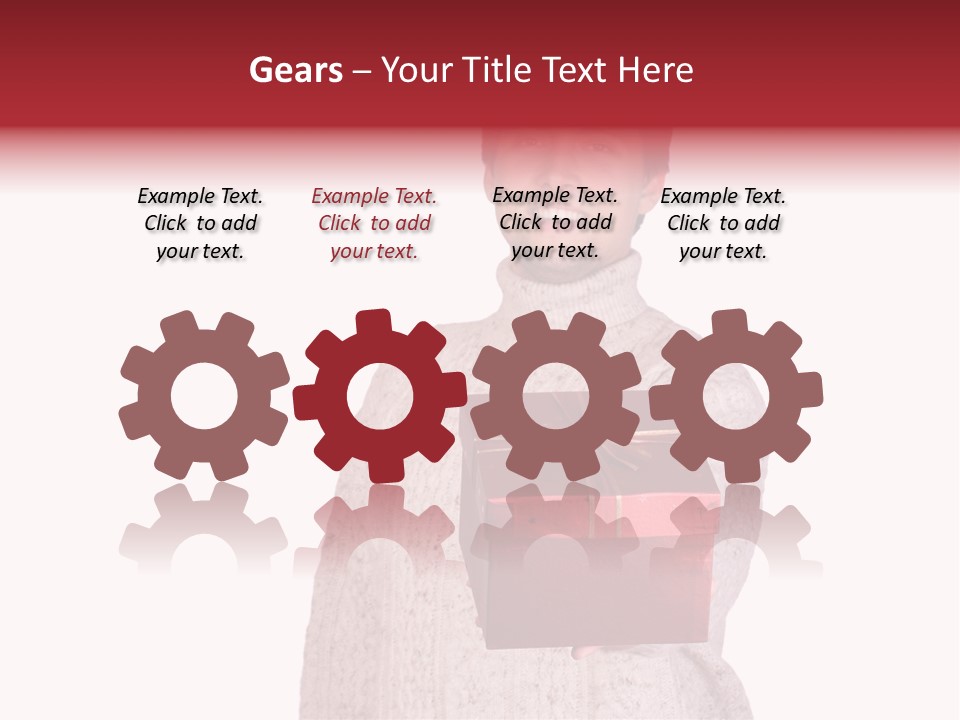 Men White Gift PowerPoint Template