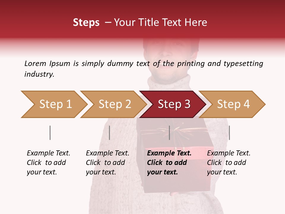 Men White Gift PowerPoint Template