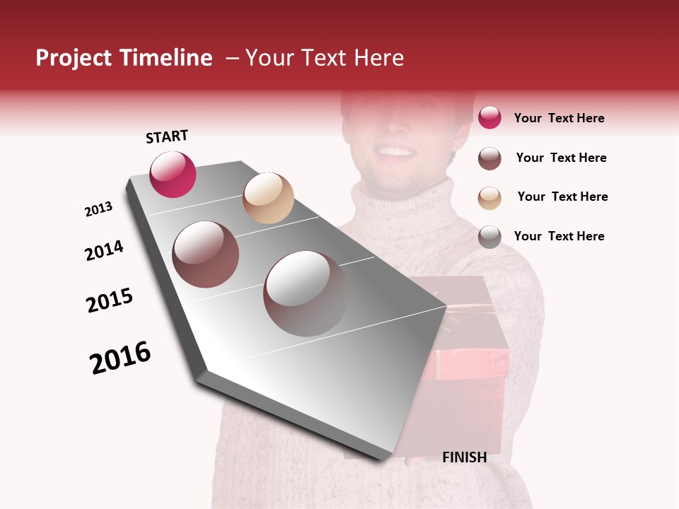 Men White Gift PowerPoint Template