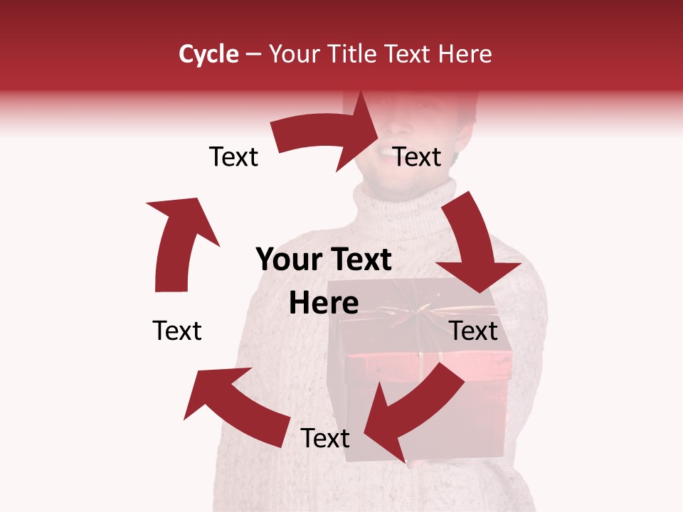 Men White Gift PowerPoint Template