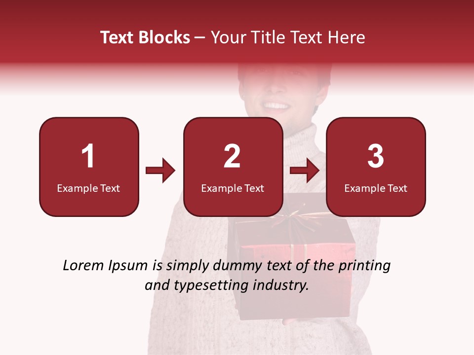 Men White Gift PowerPoint Template