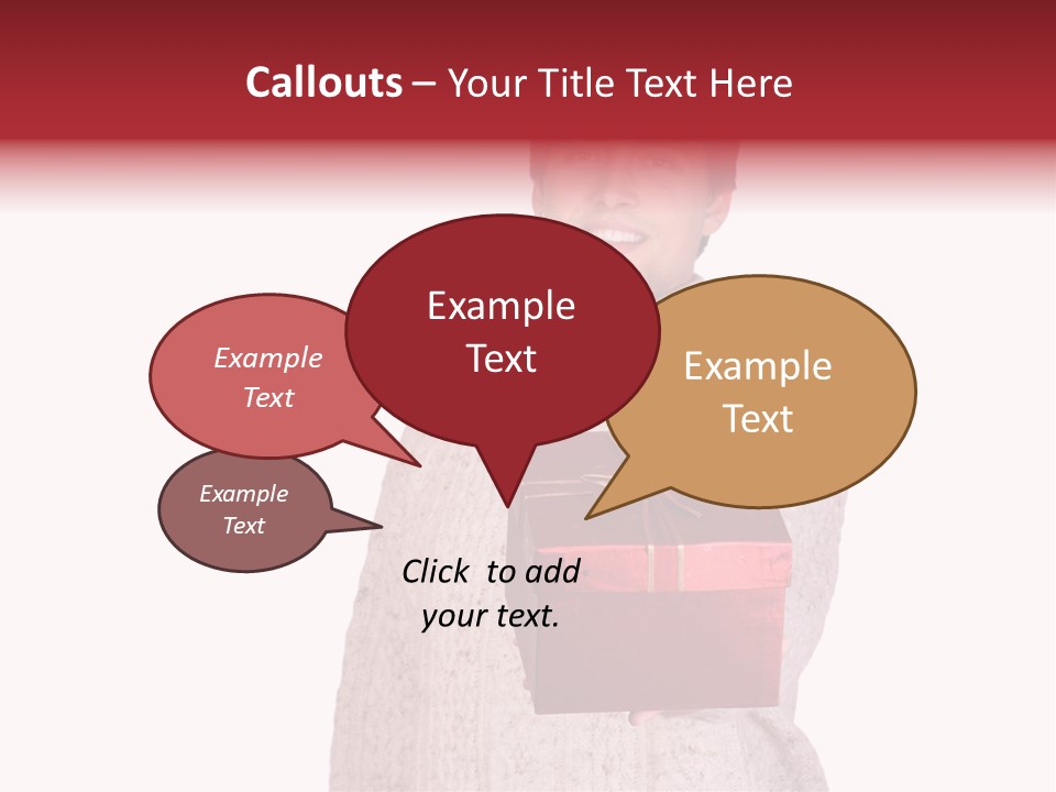 Men White Gift PowerPoint Template