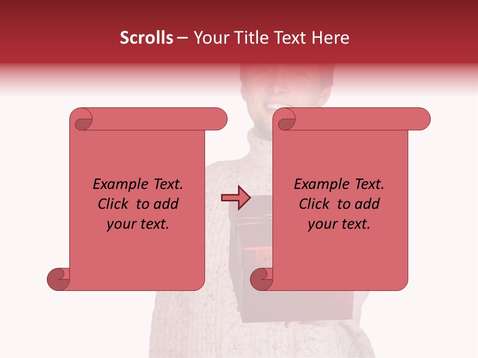 Men White Gift PowerPoint Template