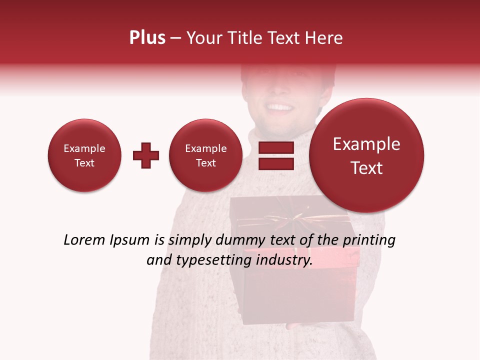 Men White Gift PowerPoint Template