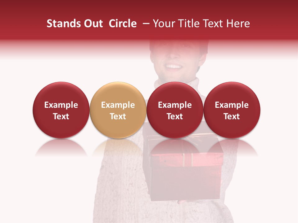 Men White Gift PowerPoint Template