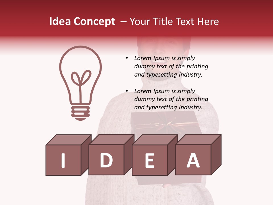 Men White Gift PowerPoint Template