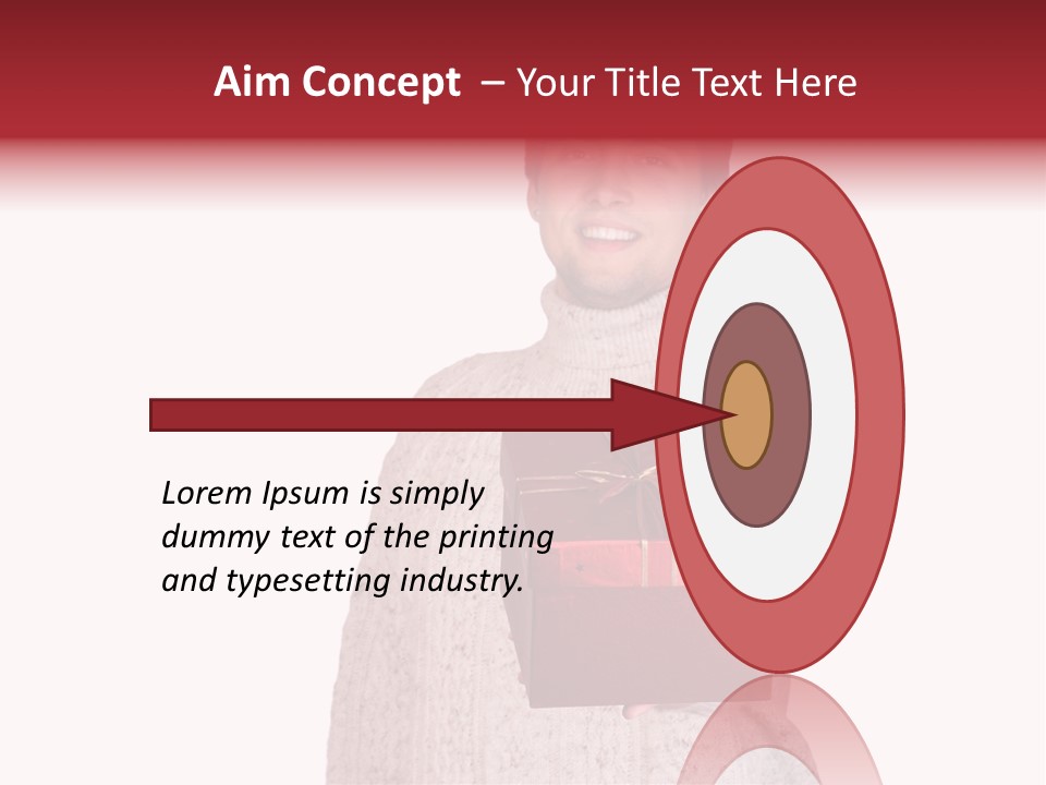 Men White Gift PowerPoint Template