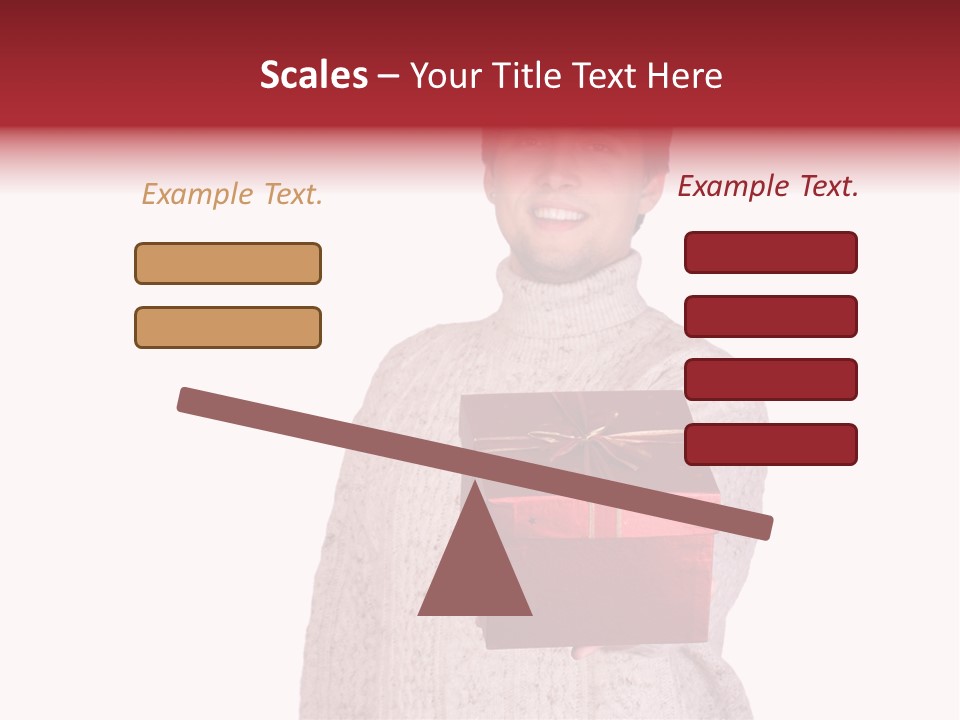 Men White Gift PowerPoint Template