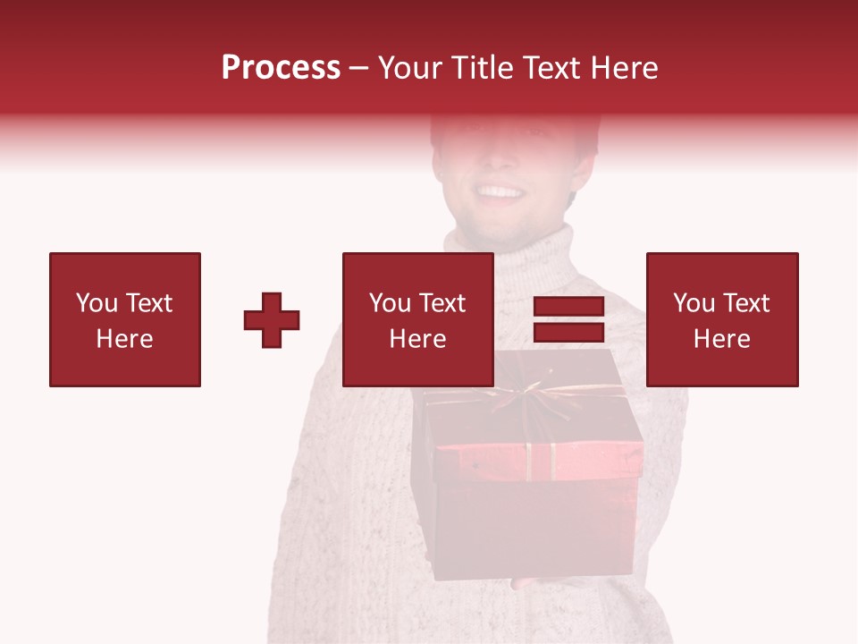 Men White Gift PowerPoint Template