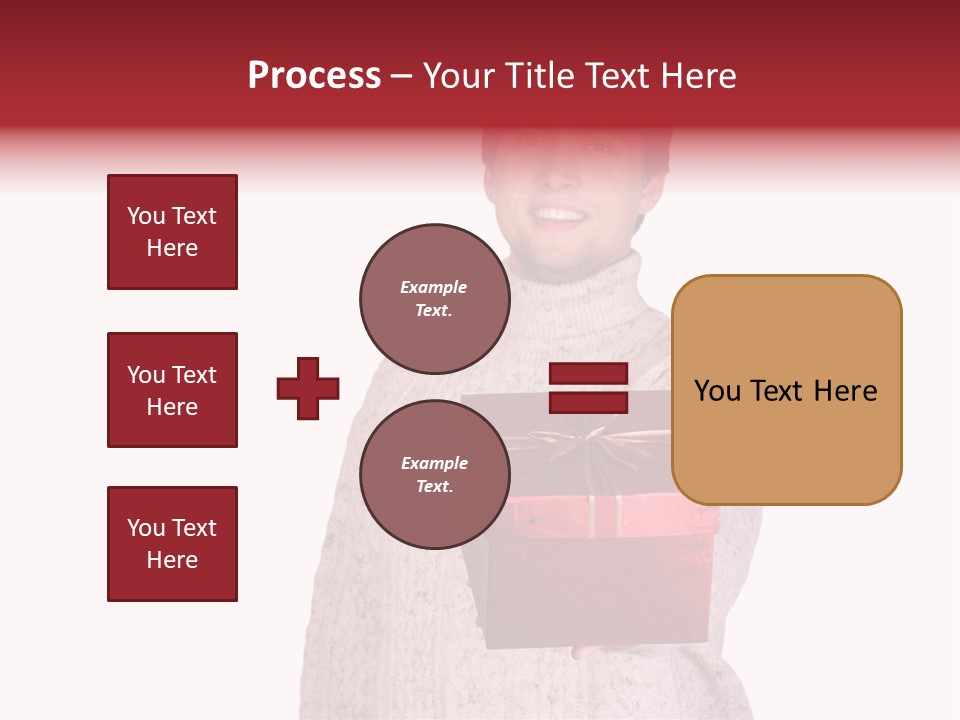 Men White Gift PowerPoint Template