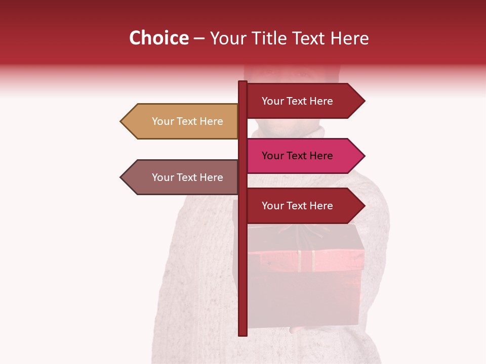 Men White Gift PowerPoint Template