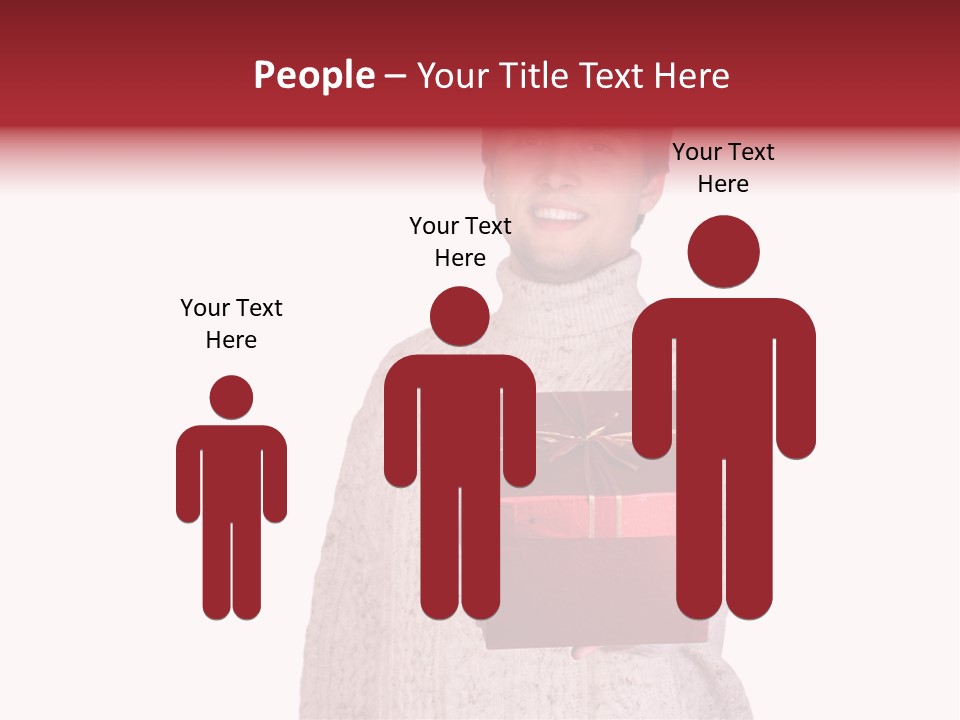 Men White Gift PowerPoint Template