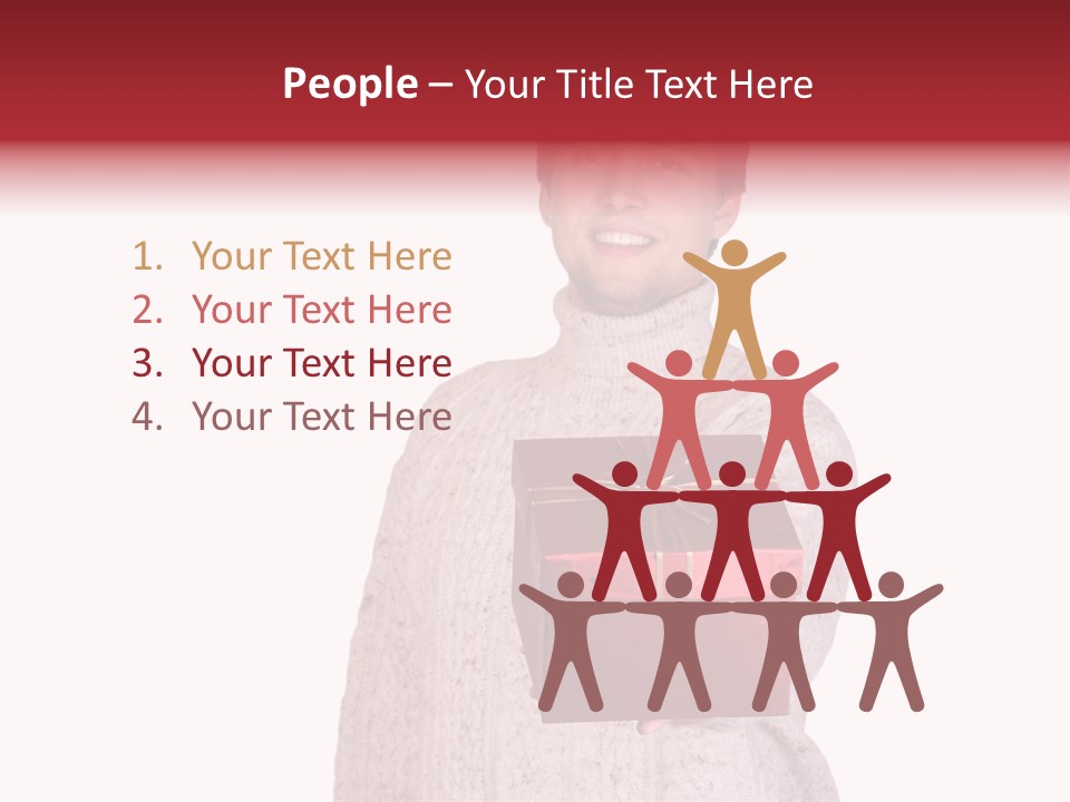 Men White Gift PowerPoint Template